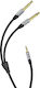 Vention Cable 6.3mm male - 3.5mm male 0.5m Γκρι -43948