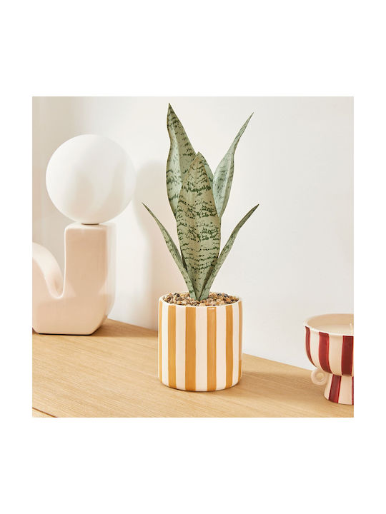 Artificial Plant Pot Φ11.5x38 A-s Cheri 210126 Yellow Ceramic
