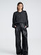 Women's Fabric Trousers Black