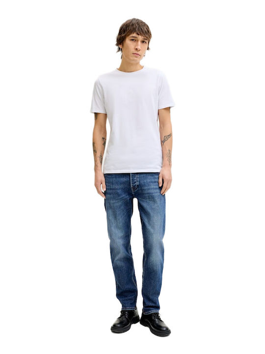 Men's Jeans Elastic With Regular Tapered Fit Dark Blue