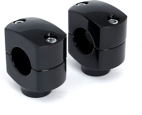 Motorcycle Handlebar Mounts 1-1/4" Harley Davidson '73-'02 Big Twin Twin Cam B Xl Sportster Rise Domed Risers