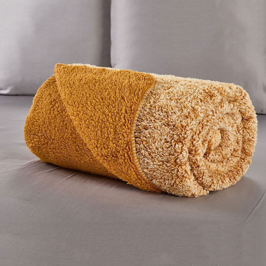 Whitegg Kb156 Κουβέρτα Fleece Μονή 160x200εκ. Ochra