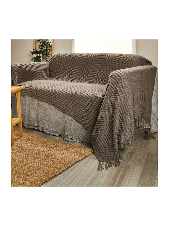 Whitegg Kb135 Fleece Blanket Sofa with Fringes ...
