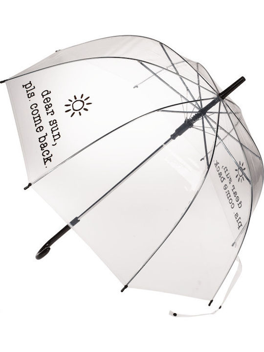 Out of the Blue Automatic Umbrella with Walking Stick Transparent