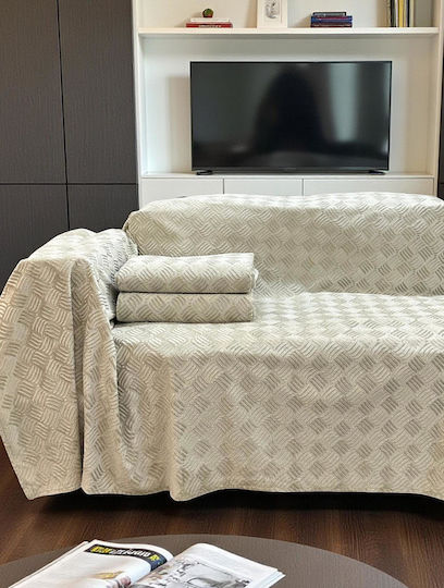 Linea Home Rafles Ριχτάρι Πολυθρόνας 180x160εκ. Αμμου