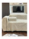 Linea Home Rafles Sesselüberwurf Jacquard 180x160cm Beige