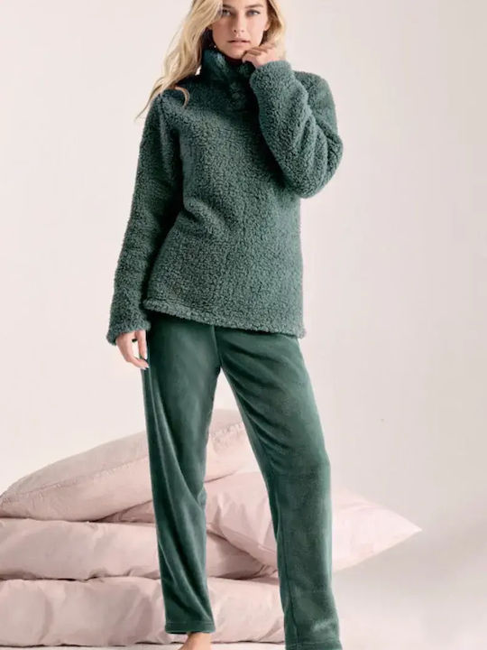 Infiore Winter Women's Pyjama Set Petrol Blue