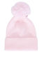 Celestino Women's Pink Fur Pom Pom Beanie