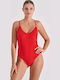 Frauen Bodysuit Red