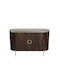 Sideboard made of Metal Dark Brown, Gold 120x40x75cm