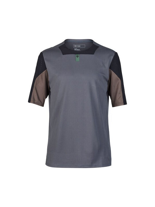 Fox Defend Ss Short Sleeves Cycling Jersey Gray