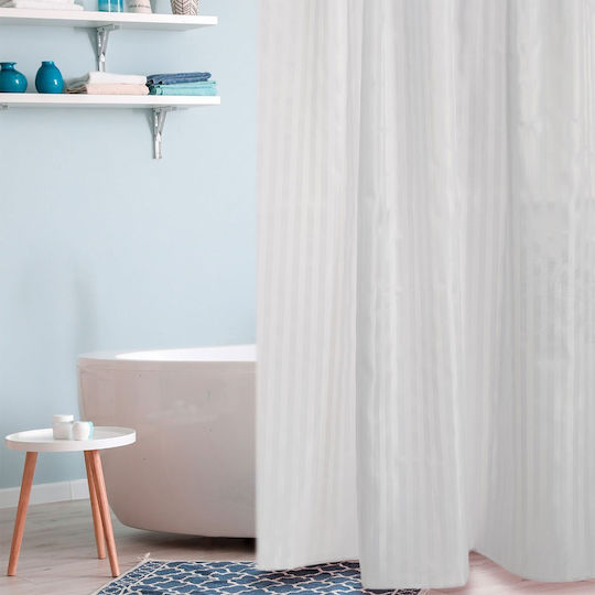 Whitegg Duschvorhang Stoff 180x200cm Whitegg