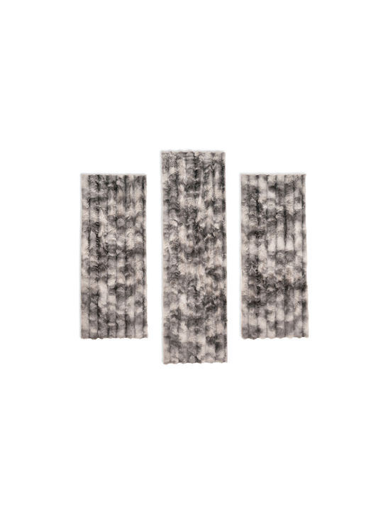 Mc Decor Σετ Μοντέρνα Χαλιά Κρεβατοκάμαρας Grey MCD.KSX.RABBIT GREY 3τμχ