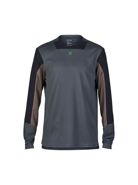 Fox Defend Lange Ärmel Radtrikot Gray