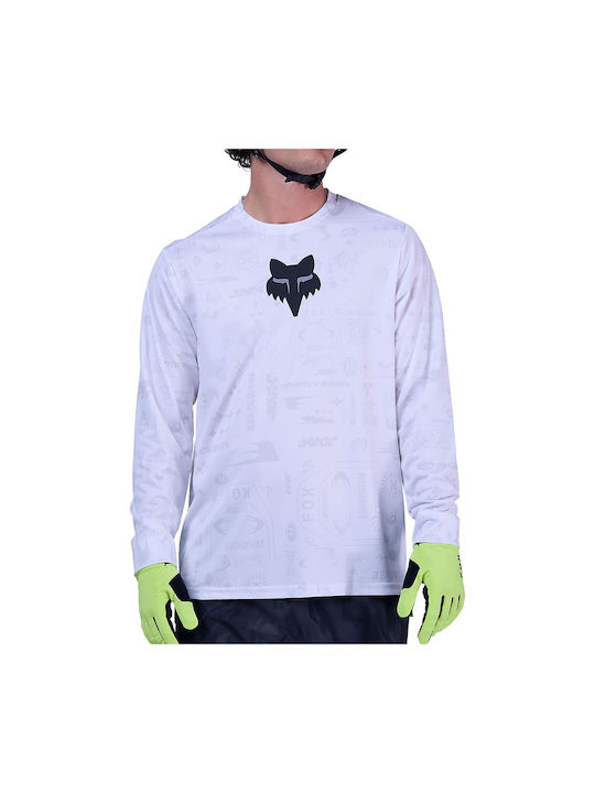 Fox Ranger Long Sleeves Cycling Jersey White