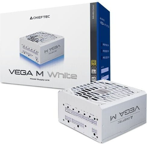 Chieftec VEGA Μ 850W Λευκό Τροφοδοτικό Υπολογιστή Full Modular 80 Plus Gold
