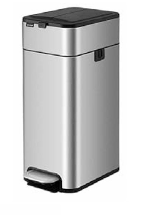 Delta Cleaning Inox Badezimmer Mülleimer Sanftes Schließen 20Es Silber