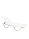 Șezlong Dublu Din Aluminiu Alb 193x59.5x29.5cm