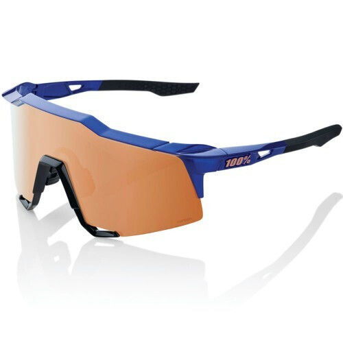 100% Cycling Glasses Speedcraft with Blue Frame & Mirror / Photochromic Lenses