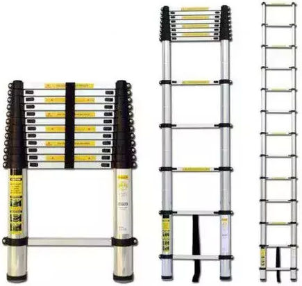 Telescopic Ladder Aluminum 16 of Steps with Maximum Height 6.2m