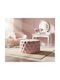 Living Room Stool Upholstered with Velvet Chromieroz Pink 58.5x58.5x40cm