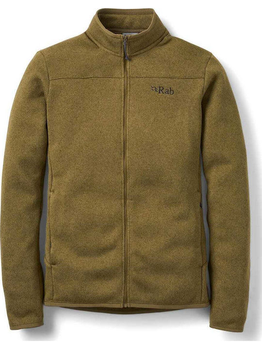 Men's Fleece Cardigan Khaki