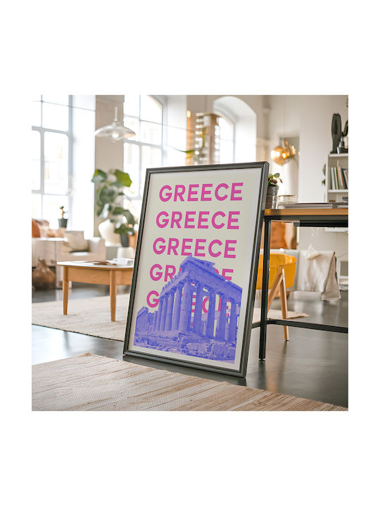 Poster Greece Pop Art Pst25507 21cm X 30cm Λευκό Κάδρο Pvc