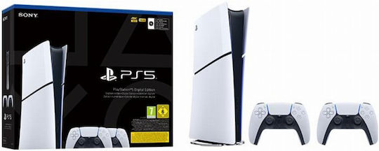 Sony PlayStation 5 Slim Digital 825GB με 2o DualSense (Official Bundle)