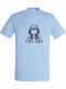 T-shirt Унисекс Stranger Things Dustin Минимален Дизайн Светлосин