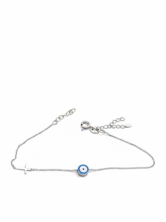 Gatsa Women's Bracelet with design Eye made of Silver