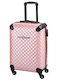 Das Home Cabin Hard Pink Suitcase With 4 Wheels Height 55cm