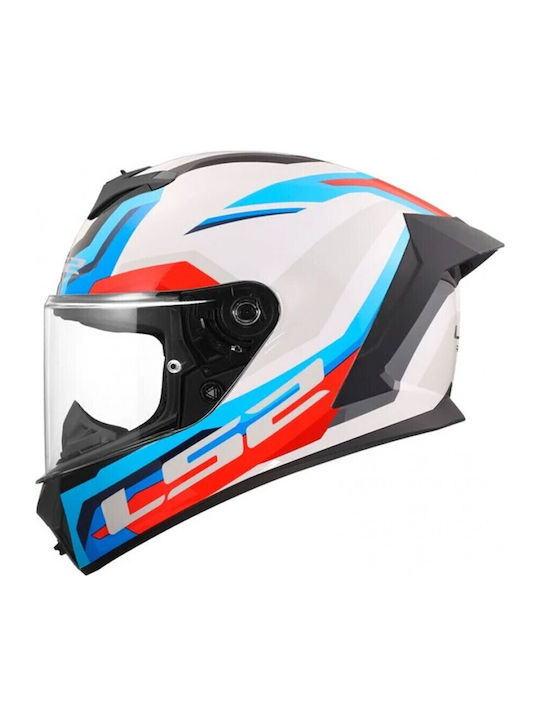 LS2 FF820 Rapid III Hyper Gloss White/Blue/Red ...