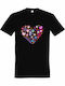 Детска тениска Black Kpop Demon Hunters Heart Design