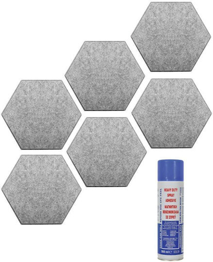 Audiodesigner Pet Hexagon Audio Treatment Panel 1 Piece In Gray Colour