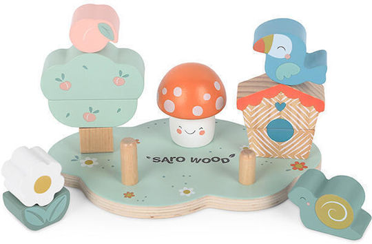 Saro Garden Wooden Stacking Toy for 12+ Months