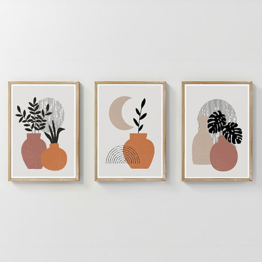 Pakketo Erynd Threefold Wooden Painting 33x48cm