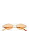 JohNocera Women's Sunglasses with Gold Metal Frame and Orange Polarized Lens JN-rumble-c04