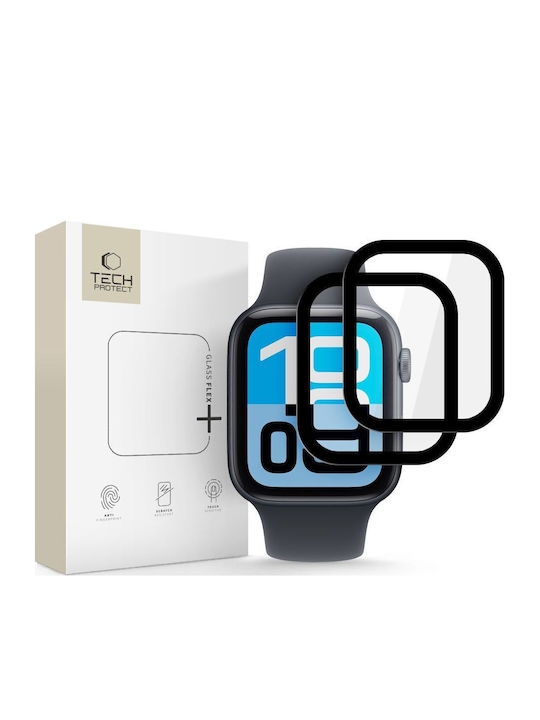 Tech-Protect Flex+ Full Face Tempered Glass for the Apple Watch 4 / 5 / 6 / SE 1 / 2 / 3 (44mm) 2pcs