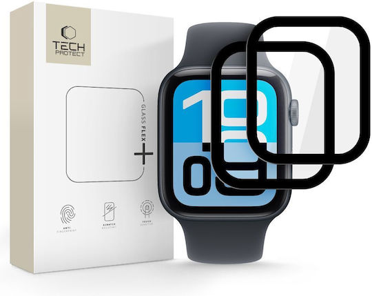 Tech-Protect Flex+ Vollflächig gehärtetes Glas für das Apple Watch 4 / 5 / 6 / SE 1 / 2 / 3 (44mm) 2Stück