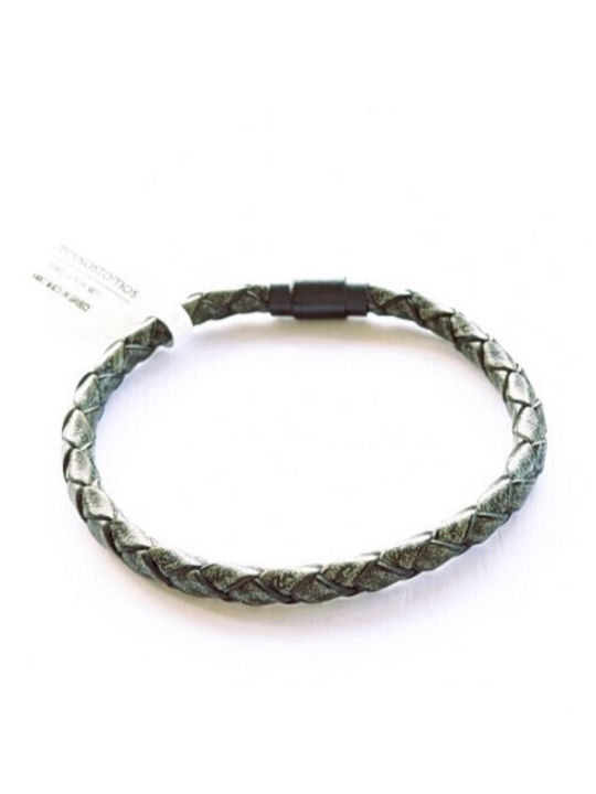 Chrysostomos Men's Leather Bracelet 17cm