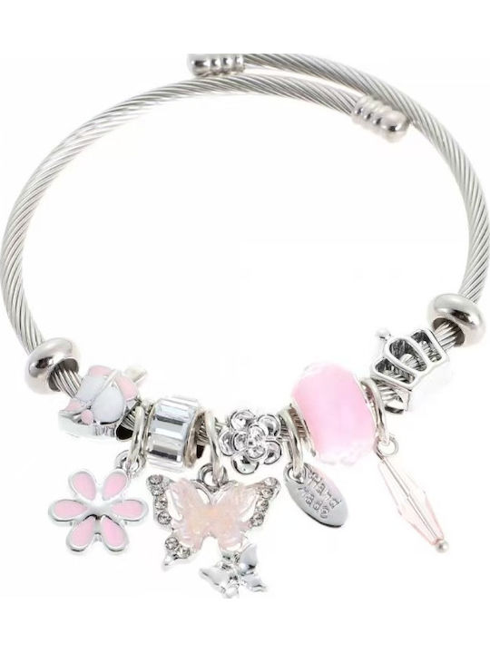 King Women's Steel Handcuff Bracelet