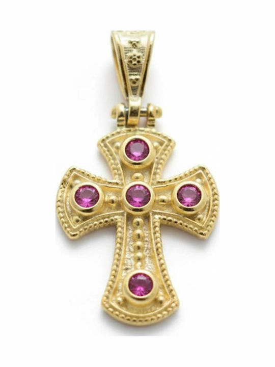 Gatsa Women's Byzantine Cross from Gold Plated Silver