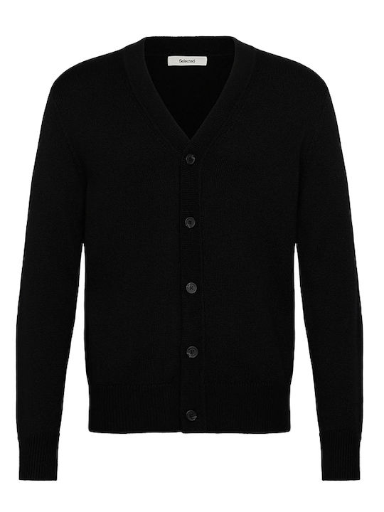 Selected Knitted Cardigan Black
