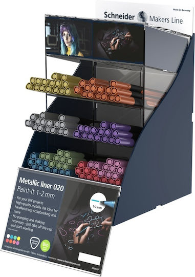 Βιτρινα Rack Μαρκαδοροι Schneider Metalic Paint-it 020 Stand 100τεμ