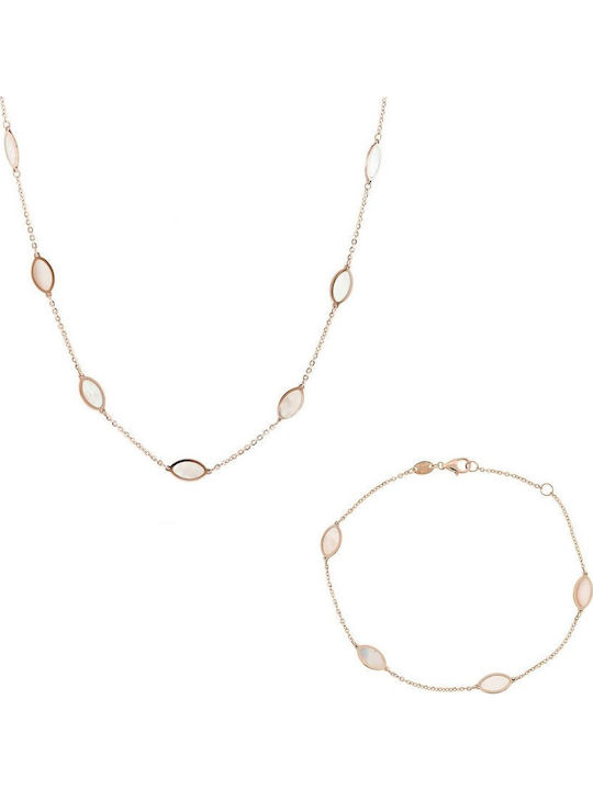 Art d or Σετ Κοσμημάτων από Ροζ Χρυσό 14K