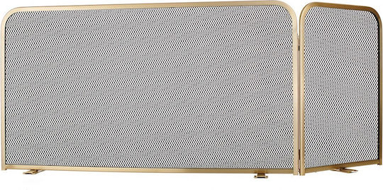 Zogometal Μεταλλικό Προστατευτικό Τζακιού 80x40x50cm Χρυσό
