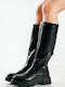 Women's Boots with Rubber Brown