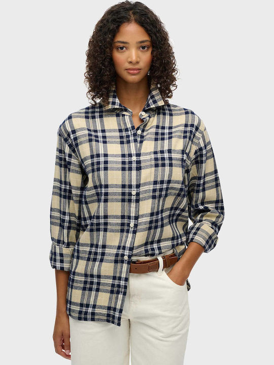 Superdry Flannel Μακρυμάνικο Γυναικείο Πουκάμισ...