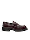Δερμάτινα Γυναικεία Loafers σε Μπορντό Χρώμα