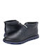 Leather Navy Blue Men's Boots